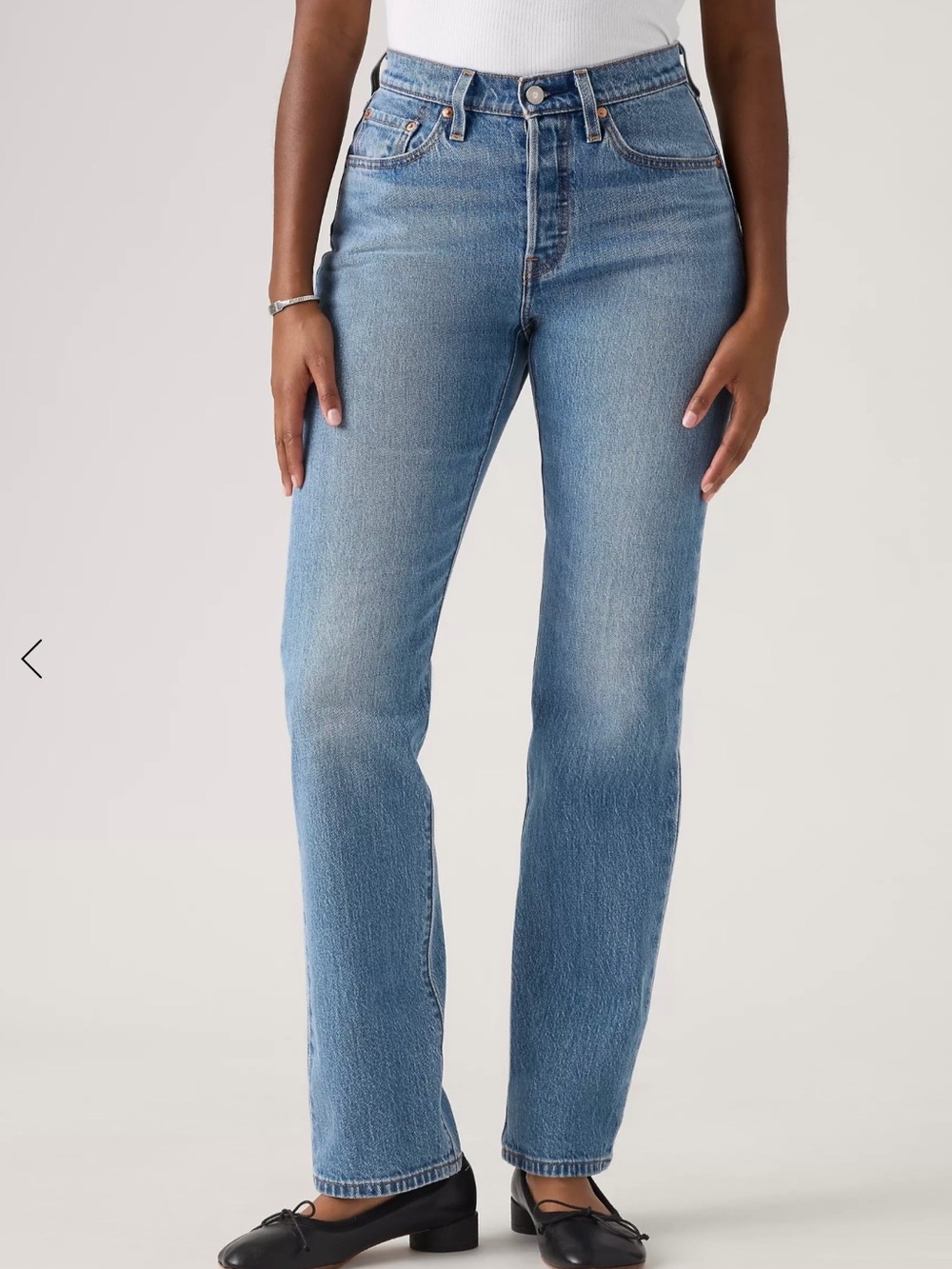 501 curve Classic High-Rise Straight Leg Women's Jeans - Light Blue